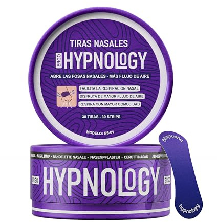 Tiras Nasales Hypnology® | Sleep Edition - 30 Tiras Nasales Premium para Dormir y Respirar Mejor por la Nariz – Dilatadores Nasales Antironquidos para Dormir