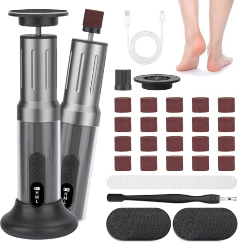 Rapeuse Pieds Electrique, Rechargeable Ponceuse Pied avec Papier de Verre
