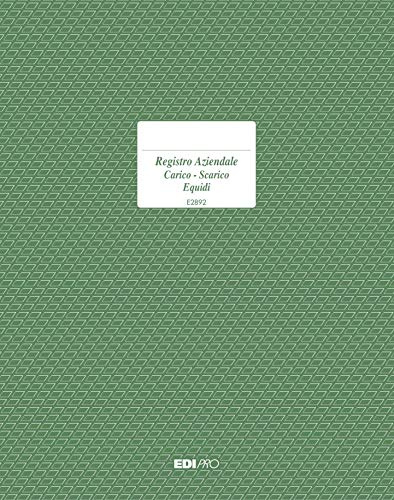 EDIPRO - E2892 - Registro carico/scarico equidi 23 pagine numerate f.to 31x24,5