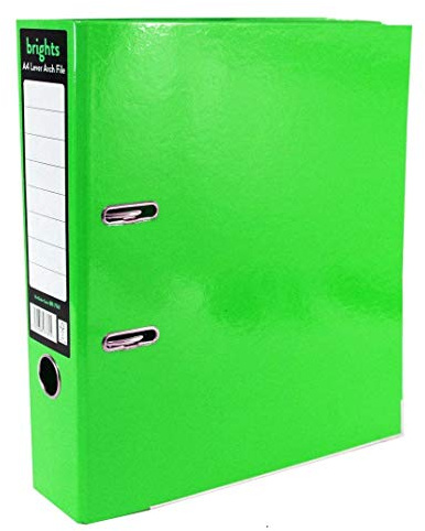 Indigo A4 Office Lever Arch File 70mm - Green Pack of 10