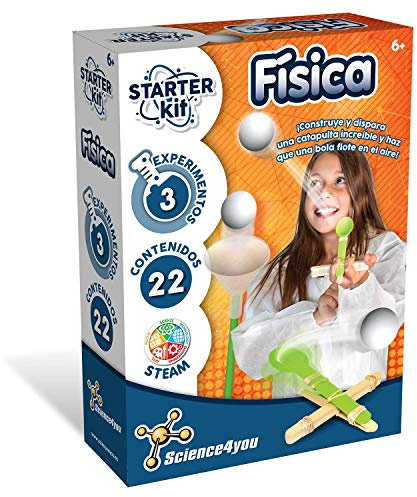 Science4you Starter Kit de Experimentos de Física para Niños – Hace Tus próprios Experimentos de Física, Juguete Científico, Educativo, Regalo de Construcción para Niños de 5 6 7 8+ Años