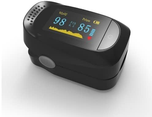 Fingertopspulsmätare - Pulstestverktyg och larm för sport och flyg - Rate med OLED Display Monitor