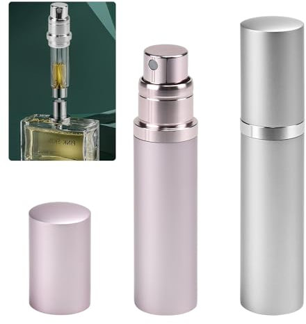 MININUSI 2 Stück Parfümzerstäuber, Nachfüllbar Parfümflaschen, 5ml Taschenzerstäuber, tragbar Parfümbehälter, Mini Zerstäuber Sprühflasche, Parfüm Flaschen, Parfüm Behälter für Reisen oder Ausgehen