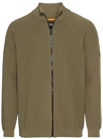 camel active Men's Breathable Polyester Cardigan, Dark Green, S