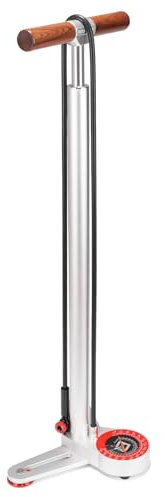 ROCKBROS Stand Bicycle Pump 240 PSI with Pressure Gauge Air Pump Bicycle Pump for Motorcycle, E Bike, Ball, Car Tyre Floor Pump Silver