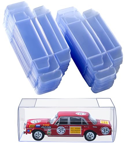 110PCS Display Case for Hot Wheels, Bulk 1:64 Model Cars Storage & Protection, Fits Matchbox/Auto World, Dustproof Scratch-Resistant Showcase Organizer, Stackable Display Bin(3.3×1.2×1.6)