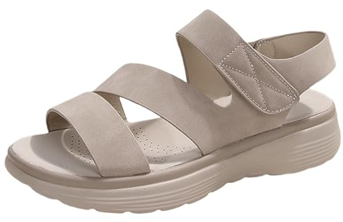 Genérico Oferta Flash Hoy Sandalias Dedo Mujer Ortopédicas para Casa Sandalias Deportivas ortopédicas para Mujer Moda Zapatos con Punta Abierta Cuña Lavable de Verano Zapatos para Caminar