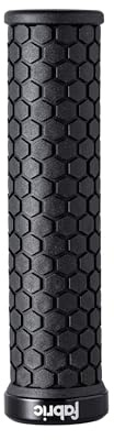 Fabric Honey Black Bike Handlebar Grips Bicycle Grips with Hexagonal Texture - Recycled Core and Durable Rubber - 132 x 30 mm - Honey Black FHG-01