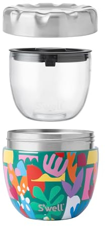 S'well Eats Stainless Steel Food Bowls, 636ml, Paper Cutouts, Triple-Layered Vacuum-Insulated Containers Keeps Food Cold for 11 Hours and Hot for 7 Hours, Condensation Free, BPA Free