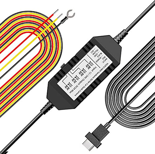 VIOFO HK3-C Acc Hardwire-Kit, 13-Fuß-USB-C Hardwire-Kit nur für A139 / A139 Pro Dash Cam, Niederspannungsschutz, Sicherung ist erforderlich (separat kaufen)