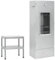 Räucherofen mit Tisch Verzinkter Stahl, JUNZAI Smoker, Tischräucherofen, Räucherschrank, Reifeschrank, Kaltrauchgenerator, Räucherschnecke, Räucherhaken 3187615