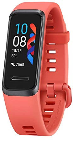 HUAWEI Band 4 Smart Band, Fitness Activities Tracker with 0.96 Color Screen, 24/7 Continuous Heart Rate Monitor, Sleep Tracking, 5ATM Waterproof, up to 6 Days of Usage Time, Amber sunrise (Renewed)