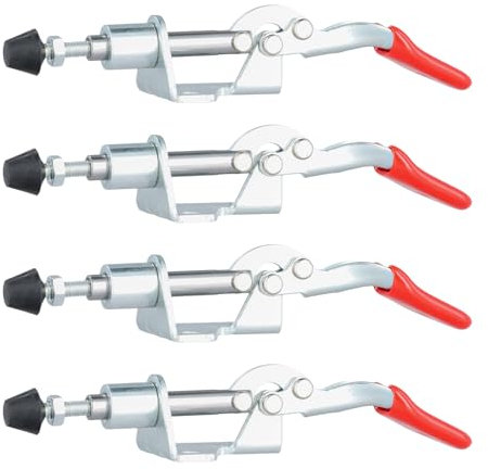 4 Piezas Abrazadera Horizontal, Abrazaderas De Palanca De Liberación Rápida, Pinzas para Rodilleras, Toggle Clamp Push Pull Toggle, Herramienta de Mano Liberación Rápida 45 kg/99 Lb