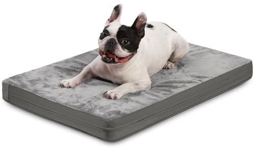 BOODPET Orthopedic Dog Bed for Small Dogs 73×45×7cm – 4-Season Dual-Sided Pet Mattress with Plush Fleece & Cooling Surface, Waterproof, Washable & Supportive Cushion for Crates, Sofas & Floors