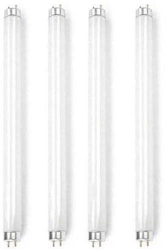 générique 4 Pack T8 Tubes Fluorescents 450mm 15W, T8 Blanc Froid 6500K, Base G13, Faible Consommation D'énergie, éclairage D'urgence à économie D'énergie, Pour Cuisine, Salle De Bain, Armoire, Garage