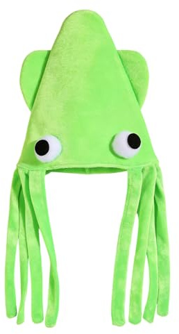 Gorros Divertidos para Niños | Divertido, de Peluche, Transpirable, con Forma de Calamar | Gorros de Animales Marinos para ,para Fotografía, Espectáculos, Halloween, Navidad, Cumpleaños, Niños, Adulto