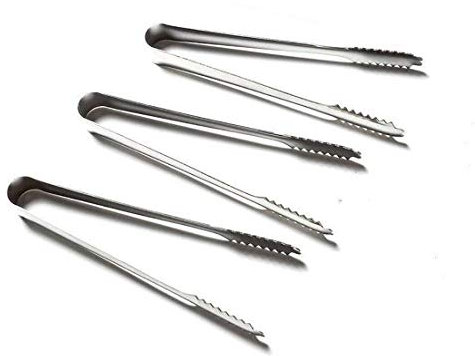 Stainless Scoops Tongs Sweet Candy Buffet BBQ Ice Wedding Bar Party Kitchen Bar (3 PCS Tongs)