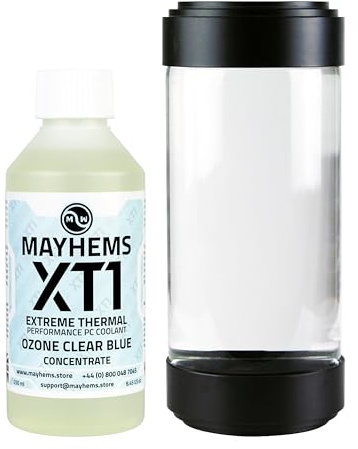 Mayhems - XT1 koncentrerad PC kylvätska - datorvattenkylningsvätska - flytande kylning, termisk prestanda serie, UV blå, 1 liter, ozone clear blue (klarblått)