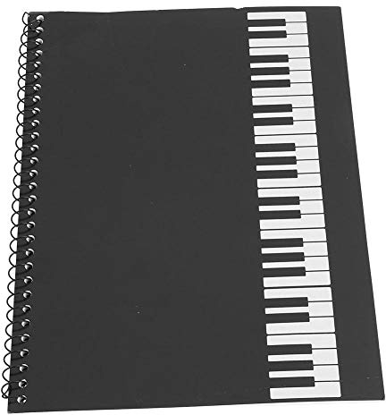 Bnineteenteam 50 Pages Blank Sheet Music Notebook Music Manuscript Writing Paper for Music Manuscript Paper,Staff Paper(Black Piano) Playing Accessories Musical Instrument Accessories