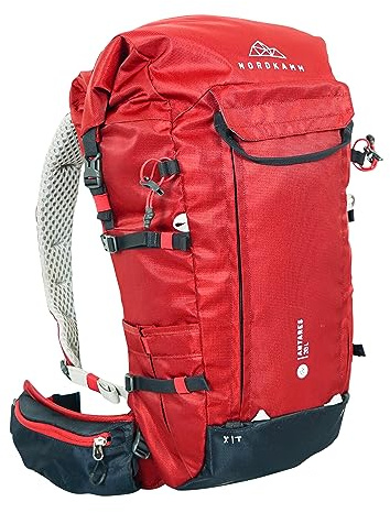 NORDKAMM Wanderrucksack 30L Damen u Herren Trekkingrucksack Tourenrucksack rot