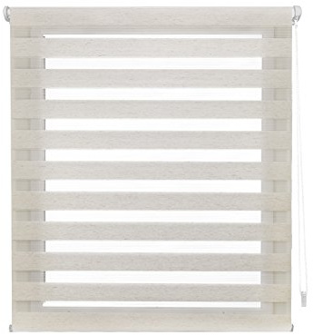 Decorblind Doppellagiges Rollo, ohne Werkzeug und ohne Bohren, Nacht und Tag, naturfarben, Maße 82 x 180 cm (Breite x Länge), Stoff 79 x 175 cm, für Fenster