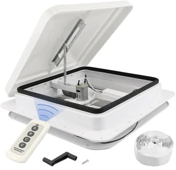 Areyourshop 14 Caravan Skylight Roof Vent Remote Control Camper Motorhome RV Exhaust Fan