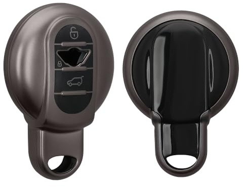 kwmobile Nyckelskydd kompatibelt med mini 3-knapps bilnyckel smart nyckel – mjuk TPU bilnyckelbricka skyddsfodral – svart matt/svart