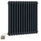 Manissa Electric Anthracite Traditional Column Radiator with PTC Element Old Cast Iron Type School Radiator + 7 Day Timer/Thermostat (2 Column 600mm H x 592mm W)