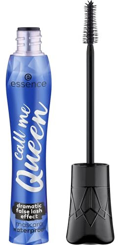 essence call me Queen dramatic false lash effect mascara waterproof, Schwarz, langanhaltend, volumengebend, vegan, wasserfest, ohne Mikroplastikpartikel, Nanopartikel frei, 1er Pack (11.5ml)