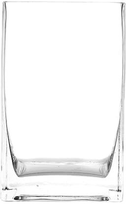 Daniele Dessina F6-7780 - Vaso in vetro trasparente per candele e fiori a sezione rotonda - Misura 8x8x20 cm