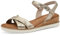 Tamaris Sandalette Damen Vegan Flach metallic,EU 39