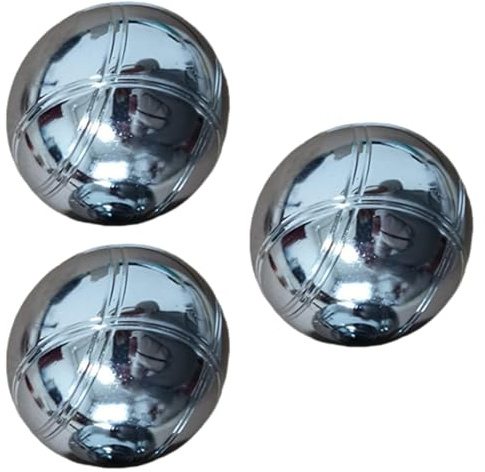 Perfeclan Boccia-Kugeln Set Rasenkugeln Edelstahl Boule Französisches Petanque-Spiel für Outdoor Strand Hof Schule