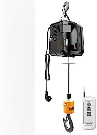 SRFTT Grúa de cabrestante eléctrica, grúa portátil de 500 kg para automóviles, mejoras del hogar, manipulación de Carga, Taller de producción, Techo de Garaje