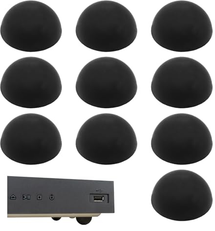 10 Stycken Halvrunda Stötfångare i Silikon, 19 mm, Högtalarfötter, Självhäftande Isoleringsfötter, Vibrationsdämpare för Hushållsapparater, Små högtalarspikar, Möbelskydd mot Stötar