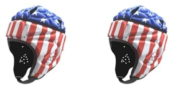 2 set barn rugbyhjälm fotbollshjälm för fotboll målvaktshatt barn leker stil E