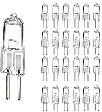 AUFWH 25pcs G5.3 220V 20W/35W/50W/70W/100W/150W/200W Halogen Light Bulbs Long Life Capsule Lamps Warm White Clear Bulbs Indoor Lighting Bulbs-G5.3-220V-50W_25PCS