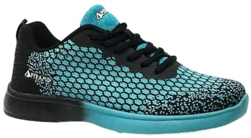 Pyramid Women's Path Lite Seamless Mesh Bowling Shoes - Black/Teal Size 8