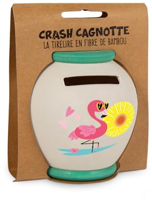 Salvadanaio originale per bambini – Salvadanaio personalizzato fenicottero rosa da rompere, decorazione per bambini – Risparmio giocoso