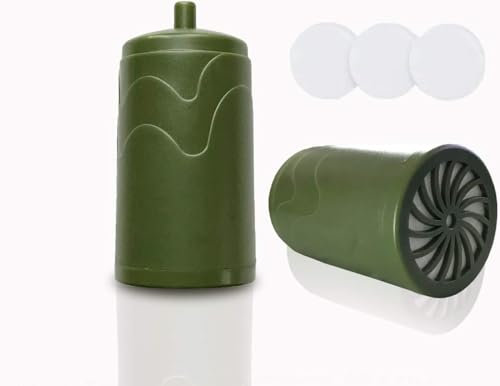 Purewell Water Purifier Pump with Replaceable Carbon 0.01 Micron Water Filter, 4 Filter Stages, Portable Outdoor Emergency and Survival Gear - Camping, Hiking, Backpacking