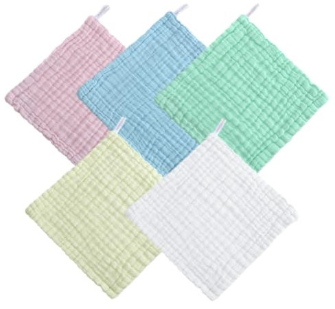 TOYANDONA 5 Piezas toalla infantil limpiador de boca de bebe toallas de bebe toallita exfoliante toallita de algodón para pequeños para pequeños