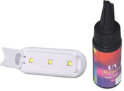 UV -Harz -Kit, Härtungslampe 25g Klebstoff Set für Schmuck, die Telefonkoffer Machen Handwerkskleider Anfänger mit Leichtem Epoxid (Rotes Etikett)