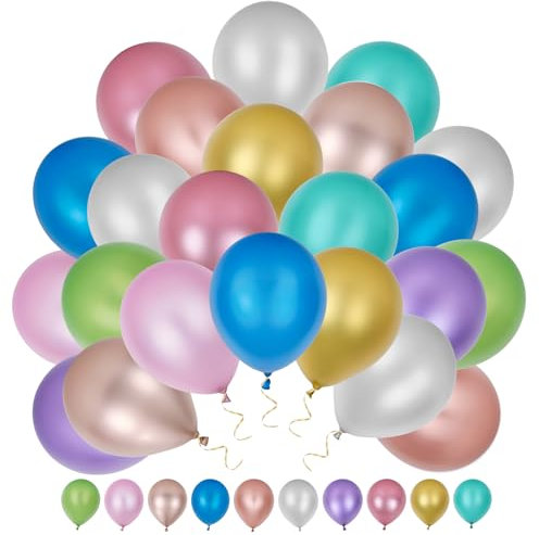 NUTTDOO Balloons,10 inch Latex Birthday Wedding Balloons,Decoration for Birthday Parties, Weddings, Anniversaries and Celebrations,50PCS
