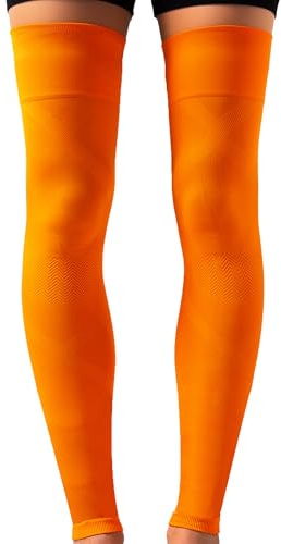 SLIMCELL PRO Fascia Ginocchio Lunga Sport Anti UV Unisex - Gambali Compressione, Calze Compressione Graduata Senza Piede, Gambali Compressione, Polpaccera Compressione Uomo e Donna - Made in Italy