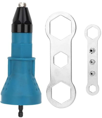 Rivettatrici elettrica con testa di conversione per rivetti con anima estraibile Trapano pneumatico ricaricabile Manuale trasformabile in rivettatrice in pochi secondi Macchina per rivettature con