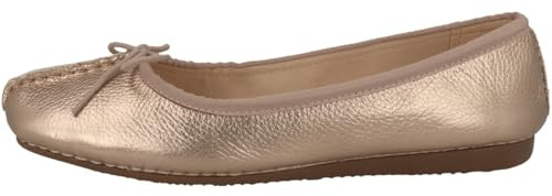 Clarks Women's Freckle Ice Ballet Flats, Copper Metallic, 3.5 UK