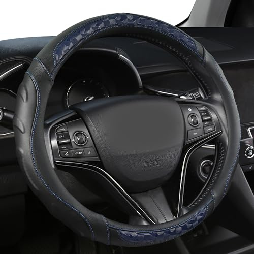 Black Panther Coprivolante personalizzato per Volkswagen,Toyota, Mercedes, Peugeot, BMW, Renault, Audi, Ford, Skoda, Hyundai, Kia, Misura universale 37-38cm (14,5-15) - Blu