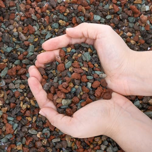 TOPZEA 12lb Horticultural Mix Lava Rocks Pebbles for Plant, Potting Soil Landscaping Gritty Pumice, Volcanic Stone Gravel for Bonsai Succulent Cactus, Vase Filler, Fairy Gardening, Top Dressing