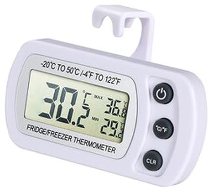 Termómetro Digital para Refrigerador - Rango de -20ºC a +50ºC, Ideal para Monitorizar Temperaturas y Conservar Alimentos.