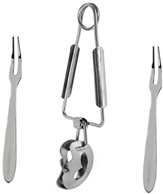 Alipis Schneckenzange Und Gabeln Kompakte Schneckenzange Leichte Tragbare Zuckerzange Grillzange Kochzange Servierzange Für Obst Minikuchen Vorspeisen Oliven Gebäck Salat Meeresfrüchte