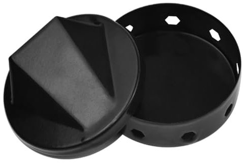 ZONADAH Caja para ahumar, 7,6 x 4 cm, quemador de barbacoa al aire libre con tapa, caja para ahumar virutas de madera, cuenco para ahumar carne, cuenco para ahumar barbacoa de carbón vegetal y gas